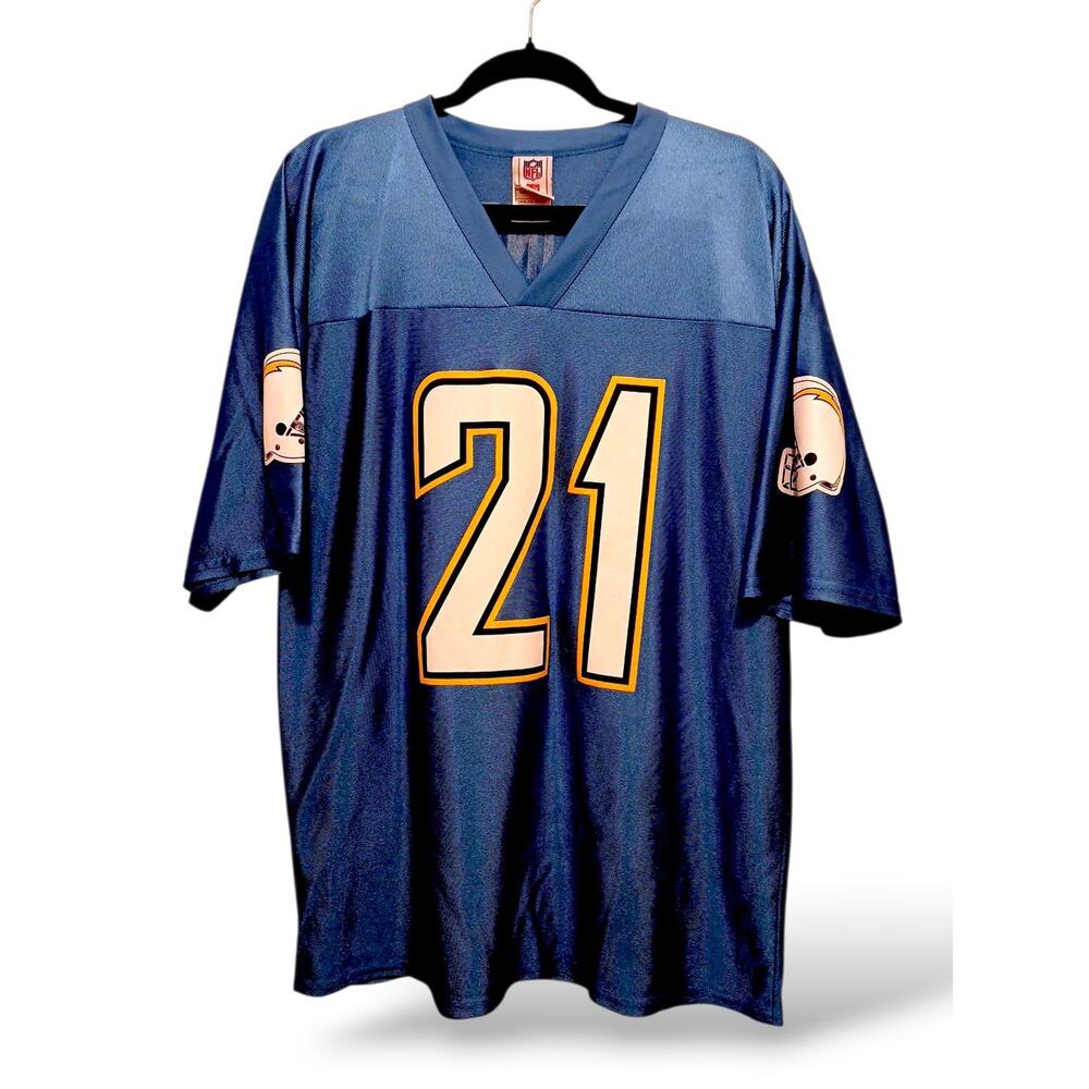 NFL San Diego Chargers Ladainian Tomlinson 21 Jersey Men Sz L Blue Helmet Sleeve